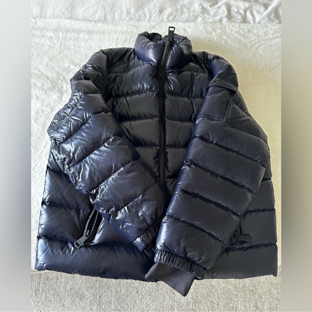 SAM TRAIL THICK DOWN LUXURY JACKET DARK MARINE PTP 26 MENS XXL RETAIL$550 EUC - Picture 3 of 12